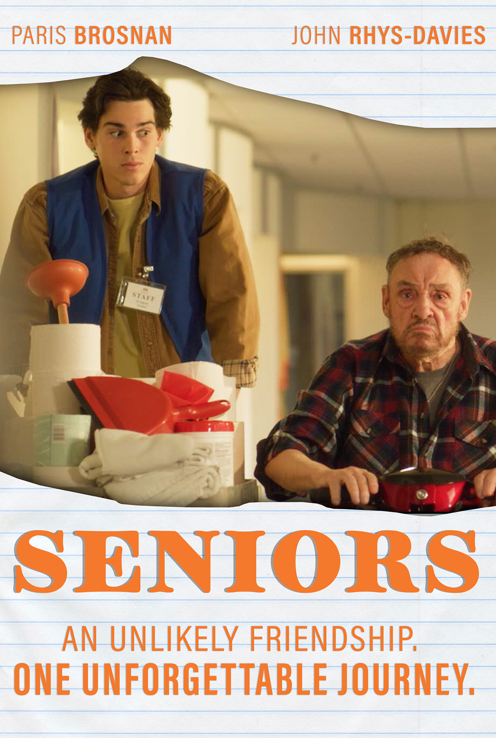 A movie poster for the film, Seniors.